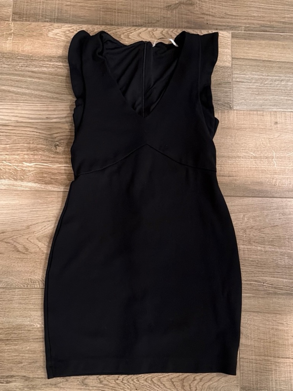Zara Black V-Neck Mini Dress
